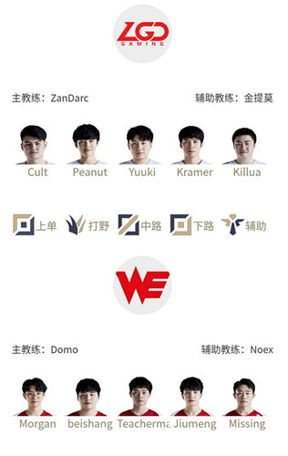 “LPL4月2日首发：Angel中路交手Knight