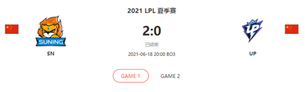 “2021LPL夏季赛6.18SN vs UP比赛介绍