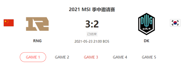 “2021MSI季中赛5.23RNGvsDK比赛介绍