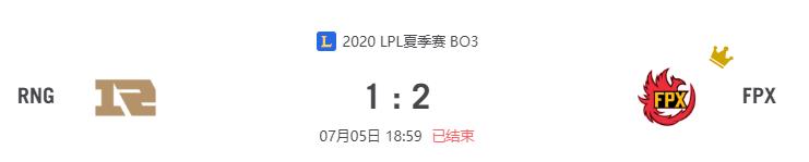 “2020LPL夏季赛RNG vs FPX比赛介绍