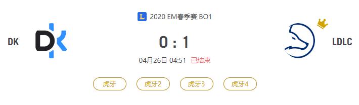 “2020EM春季赛DK VS LDLC比赛介绍