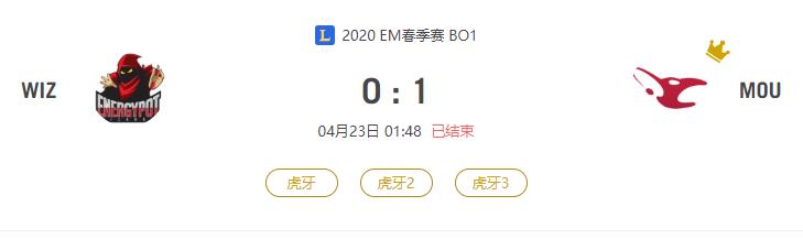 “2020EM春季赛WIZ VS MOU比赛介绍