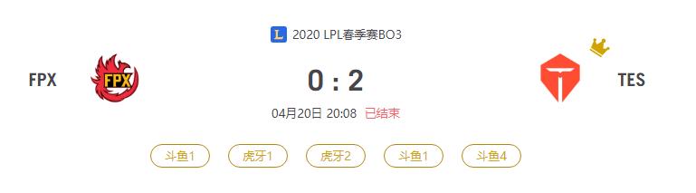 “2020LPL春季赛FPX VS TES比赛介绍