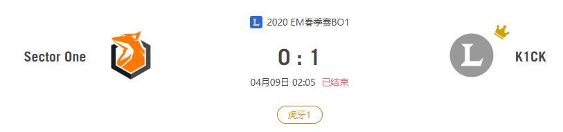 “2020EM春季赛Sector One VS K1CK比赛介绍