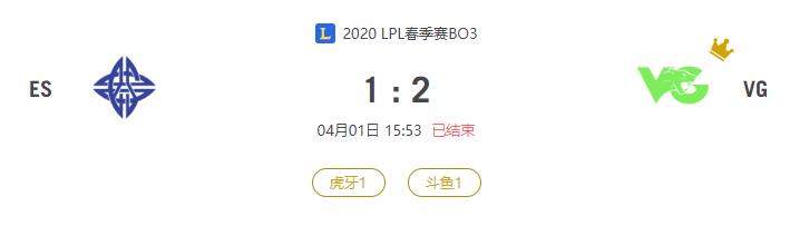 “2020LPL春季赛ES VS VG比赛介绍