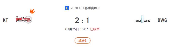 “2020LCK春季赛KT VS DWG比赛介绍