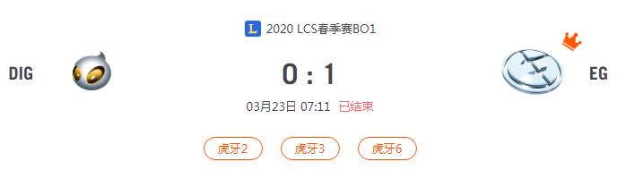 “2020LCS春季赛DIG VS EG比赛介绍