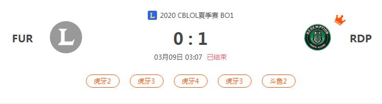 “2020CBLOL夏季赛FUR VS RDP比赛介绍