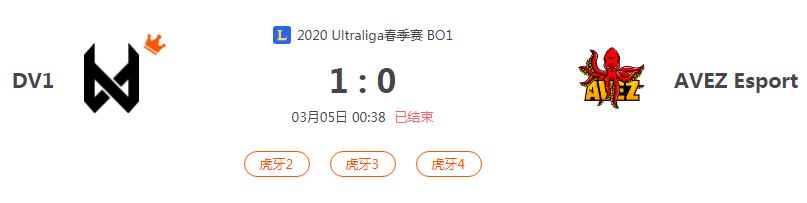 “2020Ultraliga春季赛DV1 VS AVEZ Esport比赛介绍