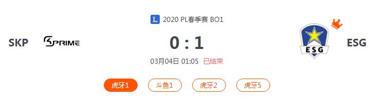 “2020PL春季赛SKP VS ESG比赛介绍